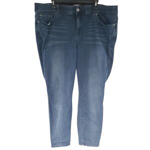 Torrid Bombshell Skinny Premium Stretch Denim Blue Jeans Womens Plus Size 24 R